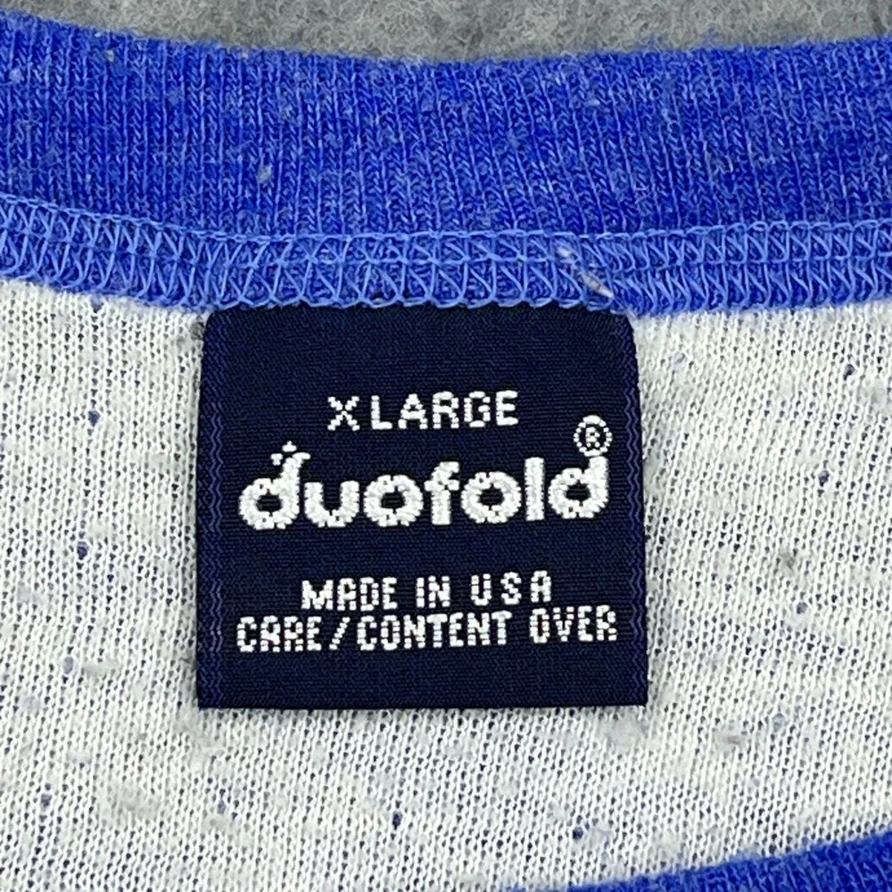 VTG DuoFold Thermal Shirt Pants Set Mens XL Blue Wool Blend Long Underwear 2 USA